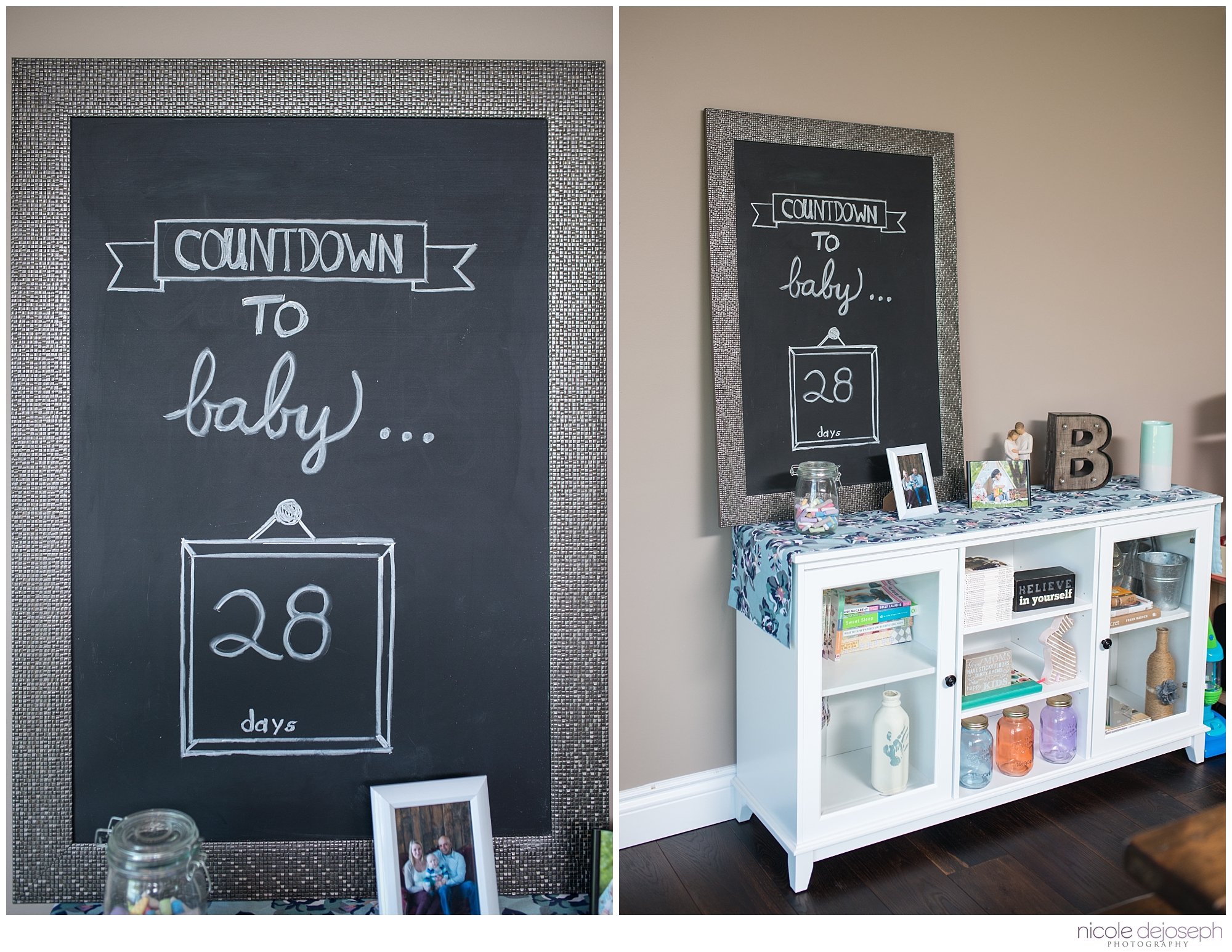 Britanie and Grayson's quiet days together before the new babe arrives. In home lifestyle maternity photographer. Nicole DeJoseph Photography; Chatham, Ontario wedding and lifestyle photographer.
