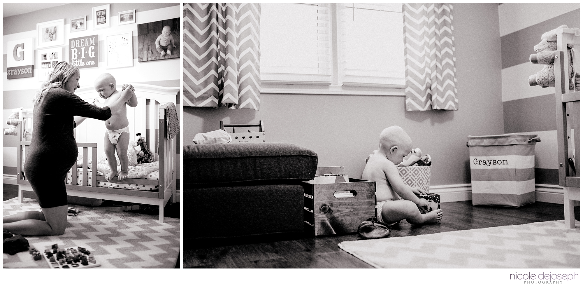 Britanie and Grayson's quiet days together before the new babe arrives. In home lifestyle maternity photographer. Nicole DeJoseph Photography; Chatham, Ontario wedding and lifestyle photographer.