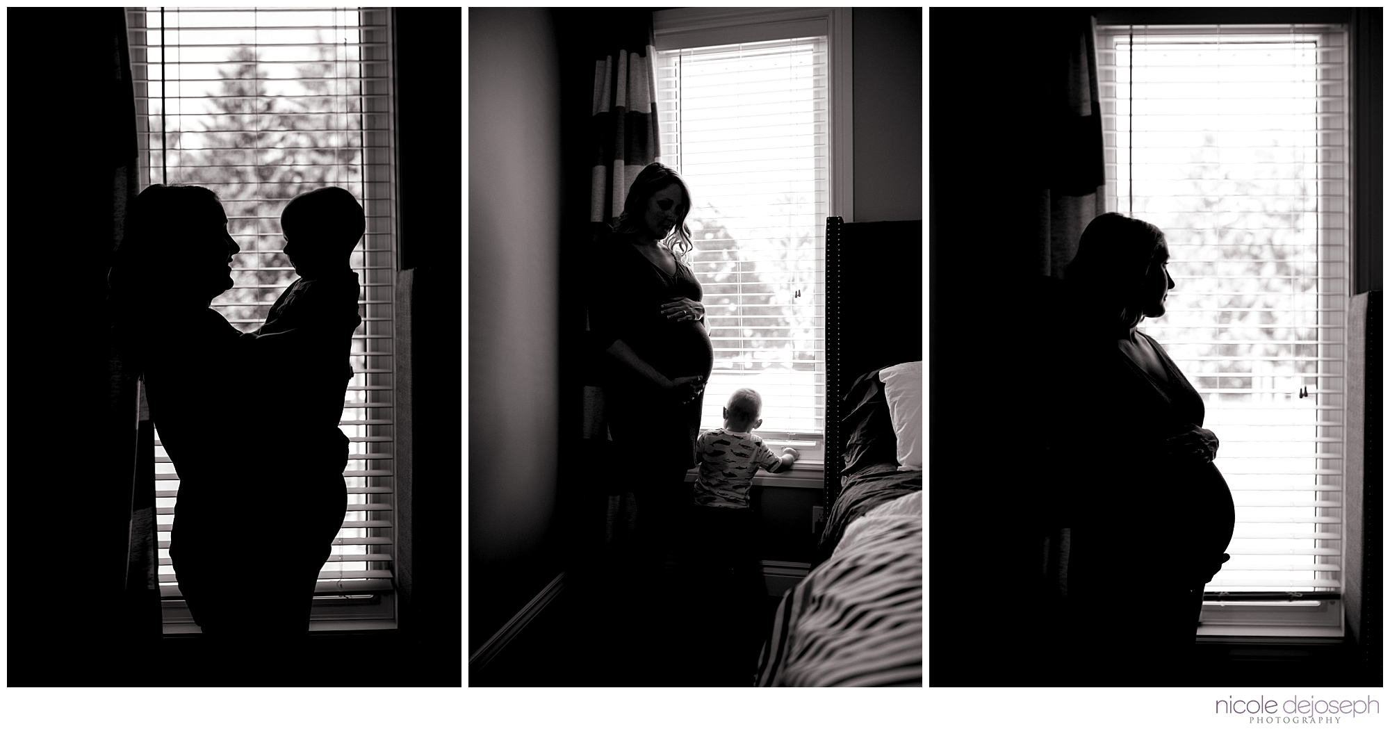 Britanie and Grayson's quiet days together before the new babe arrives. In home lifestyle maternity photographer. Nicole DeJoseph Photography; Chatham, Ontario wedding and lifestyle photographer.