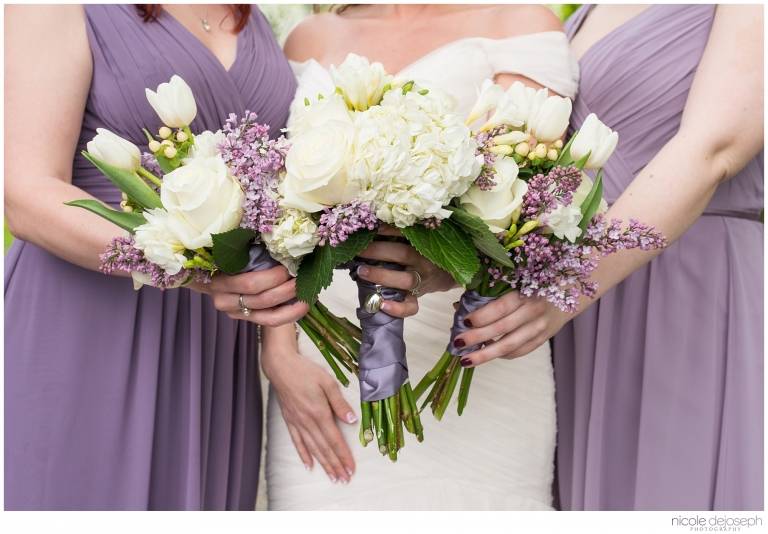 Annya's talented bridesmaid and sister, Natalie crafted these gorgeous bouquets! 